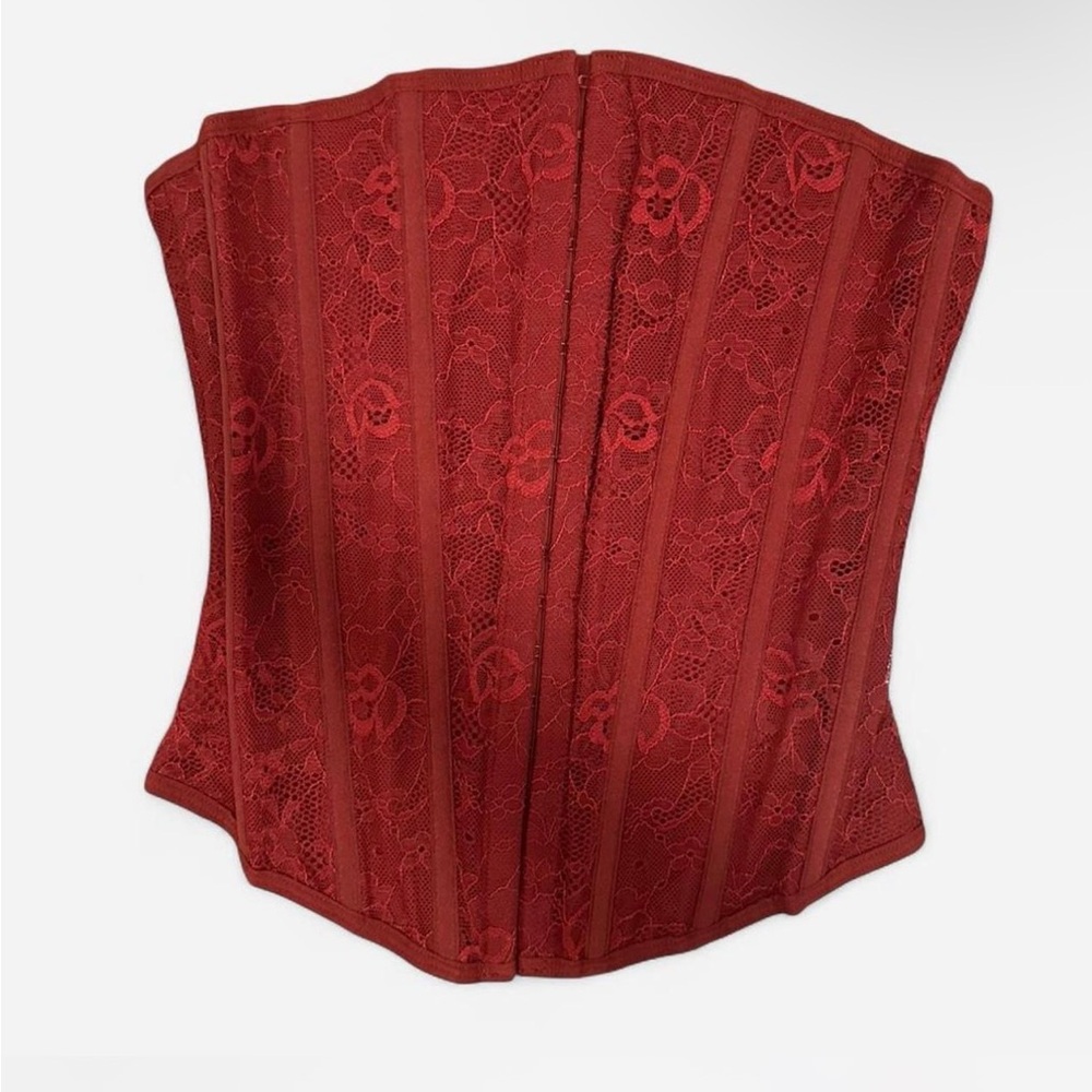 Garage Red Lace Corset Top – Size XS